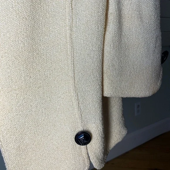 St John Collection Knit Yellow 3/4 Sleeve Blazer Zipper Closure Size 12